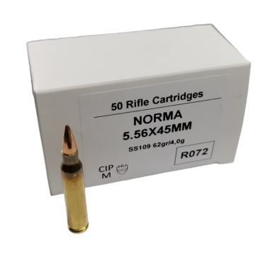 Norma .223 Rem (5,56x45mm) FMJ 62gr, 4,0g