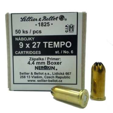 S&B Nábojky Tempo 9x27 4,4mm