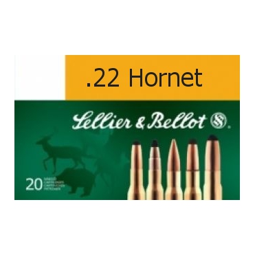 Náboje guľové Sellier & Bellot .22 Hornet 2,9g